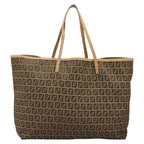 FENDI Zucchino Canvas Tote Bag Beigeac3574