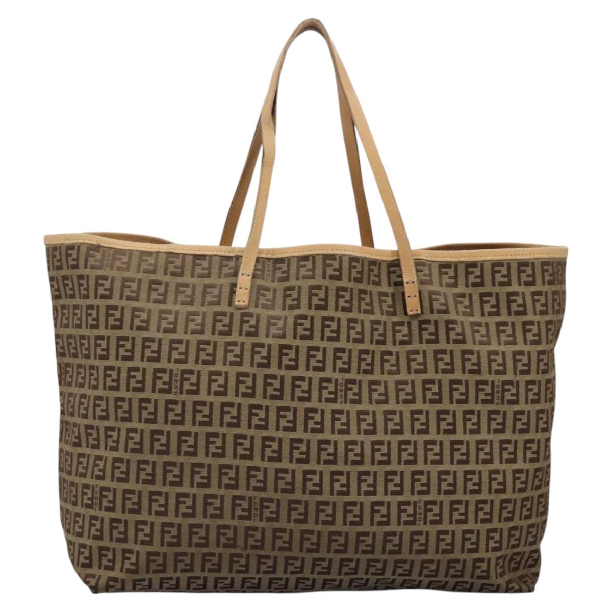FENDI Zucchino Canvas Tote Bag Beigeac3574