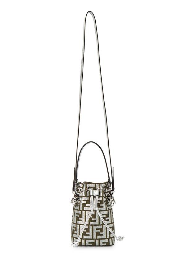 Fendi FF Jacquard  Bucket Bag Black