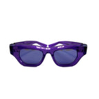 BOTTEGA VENETA 2022 Purple Violet Squared Acetate Translucent Sunglasses