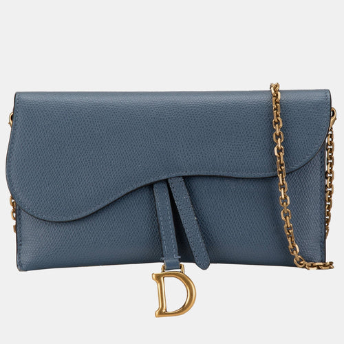 Dior Leather Saddle Wallet On Chain