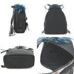 Fendi  blue Nylon Fur Backpack ()