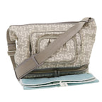 CELINE Salky Pattern Shoulder Bag Ai Tominaga PVC Leather Gray  ac919