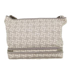 CELINE Salky Pattern Shoulder Bag Ai Tominaga PVC Leather Gray  ac919