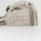 CELINE Salky Pattern Shoulder Bag Ai Tominaga PVC Leather Gray  ac919