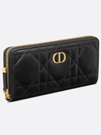 Miss Caro Voyageur Slim Long Wallet Black Dior