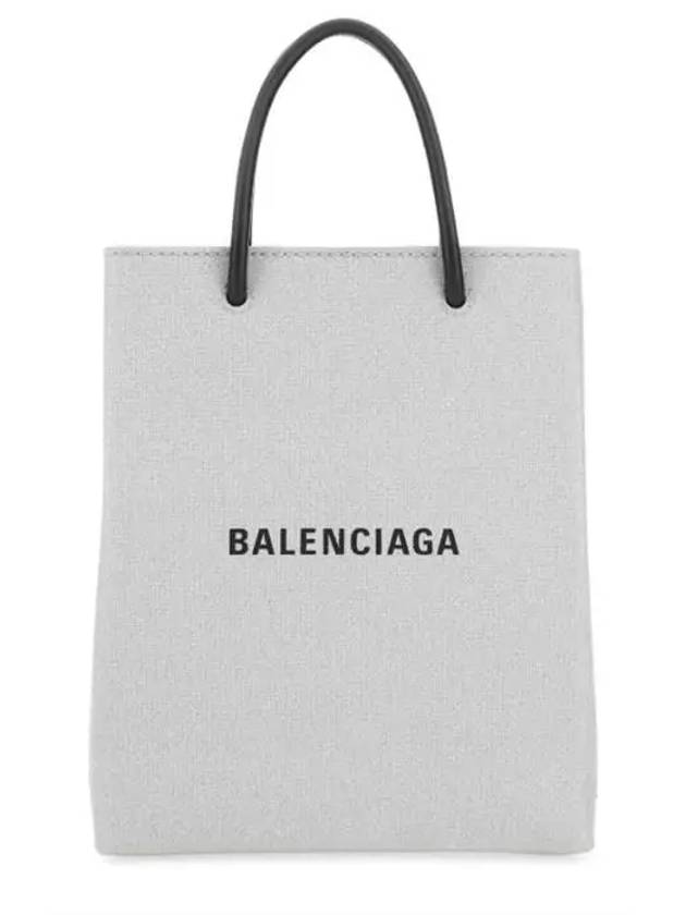 Balenciaga Blondie Glitter Logo Cross Bag Silver