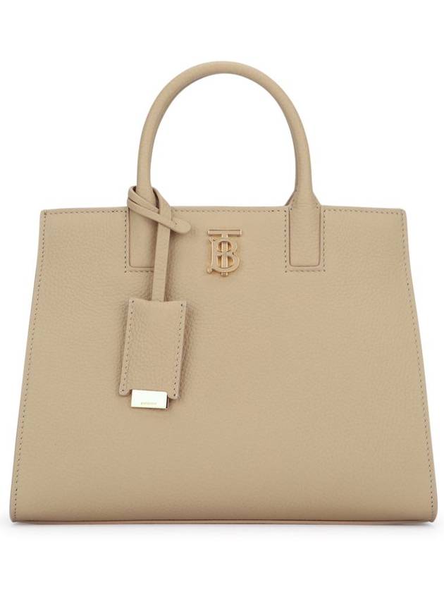 Burberry Mini Frances Leather Tote Bag Beige
