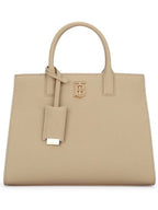 Burberry Mini Frances Leather Tote Bag Beige