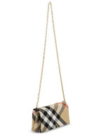 Burberry Snip Check Chain Mini Shoulder Bag Sand
