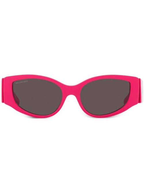 Balenciaga Eyewear Logo Print Rectangular Frame Sunglasses
