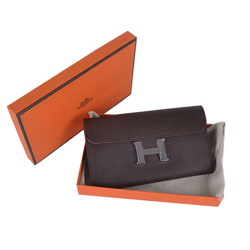 Hermes Wallet H6023 Ladies Wallet Coffee