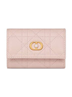 Jolie Glycine Cannage Lambskin Half Wallet Powder Pink Dior