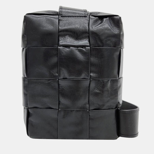 Bottega Veneta Black Leather Cassette Crossbody Bag