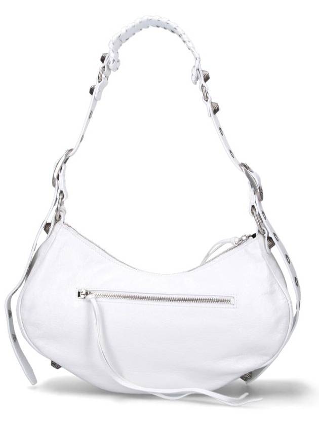 Balenciaga Le Cagole Small Leather Shoulder Bag White