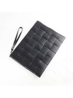 Bottega Veneta Intrecciato Weaving Strap Clutch Bag Black