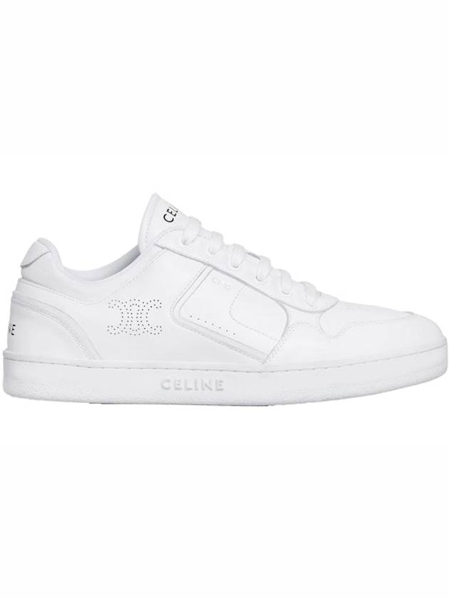 CELINE logo on leather low top sneakers white
