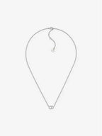 Claire D Rune White Crystal Necklace Silver Dior