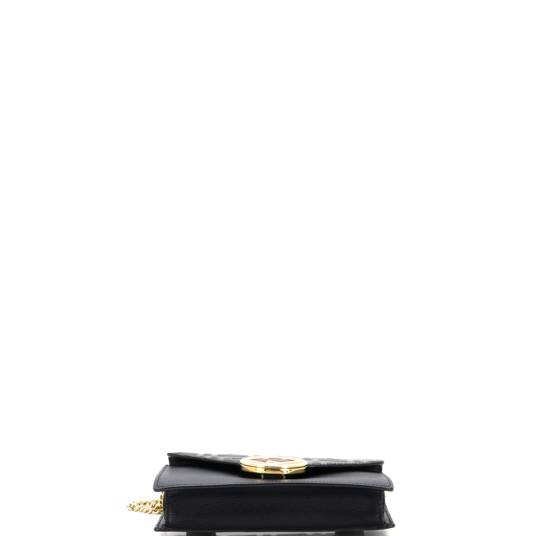 F is Fendi Convertible Belt Bag Leather with Zucca Embossed Detail