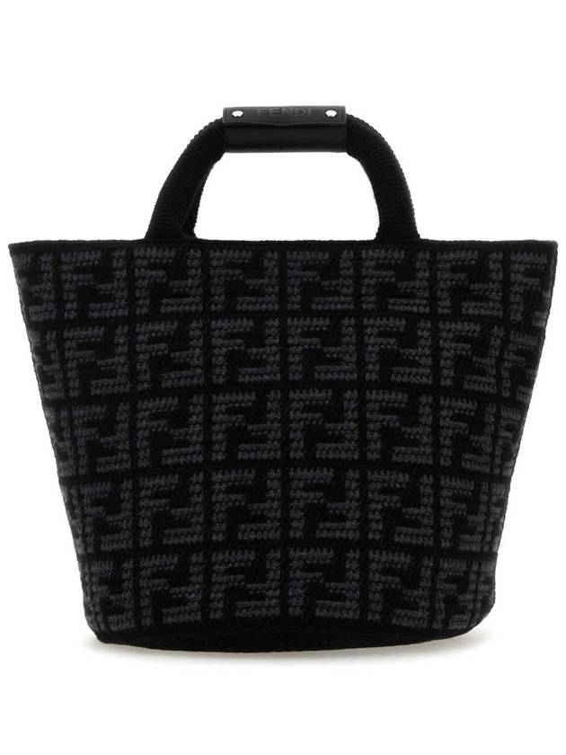 Fendi FF Cashmere Shopping Bag Black