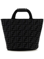 Fendi FF Cashmere Shopping Bag Black