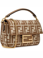 Fendi Baguette Mini Shoulder Bag Nude