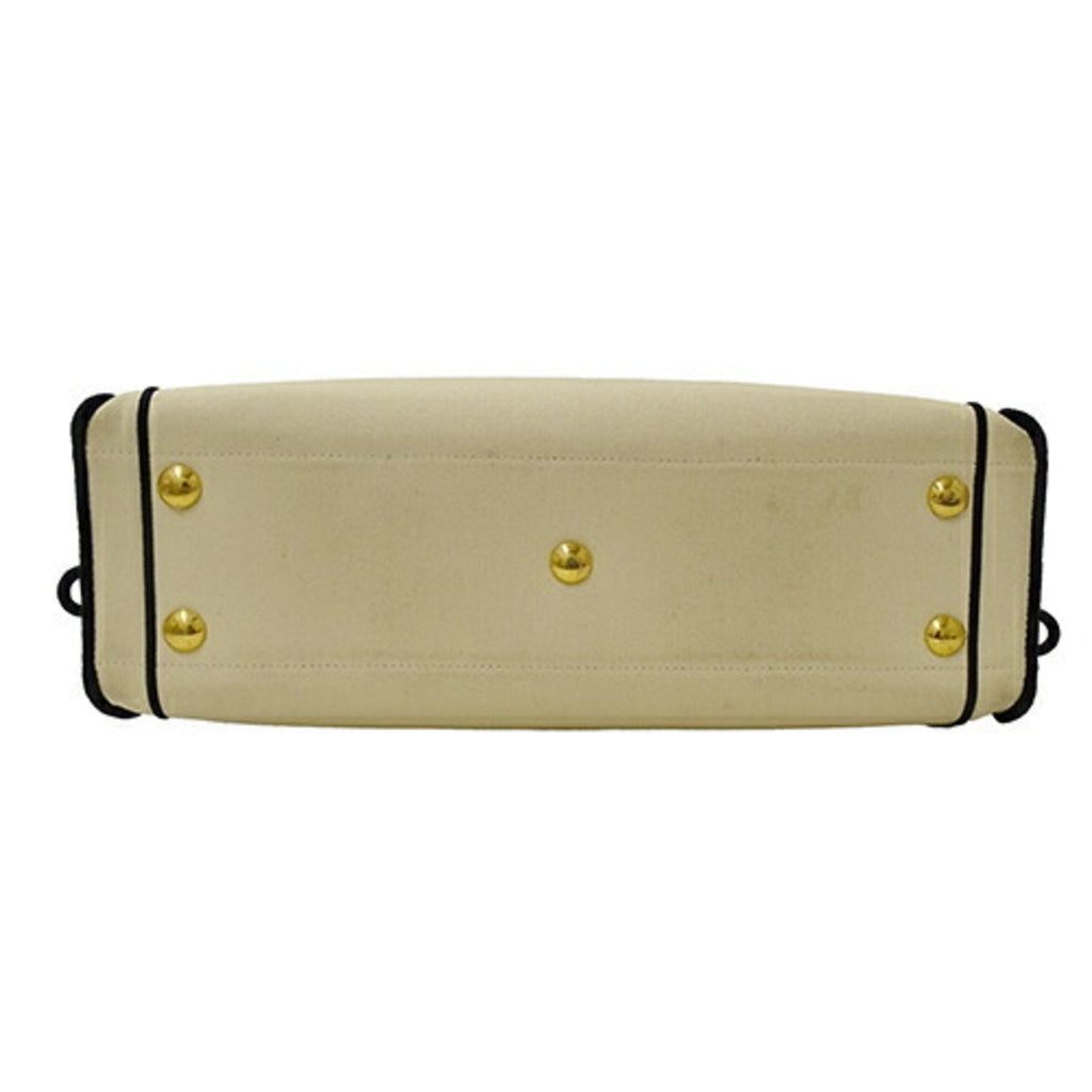 Fendi  ivory Canvas Shoulder Bag Tote Bag ()