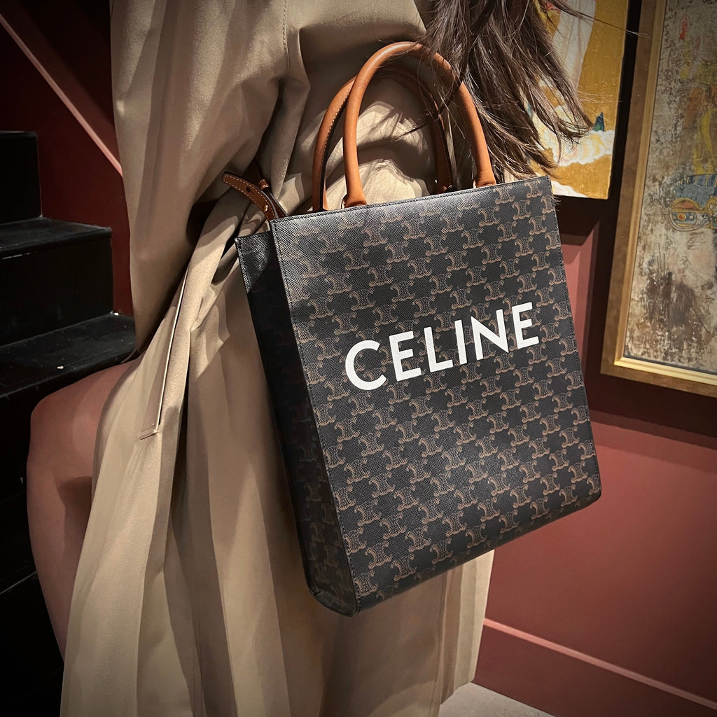 Celine Triomphe Vertical Cabas Tote Bag TWS