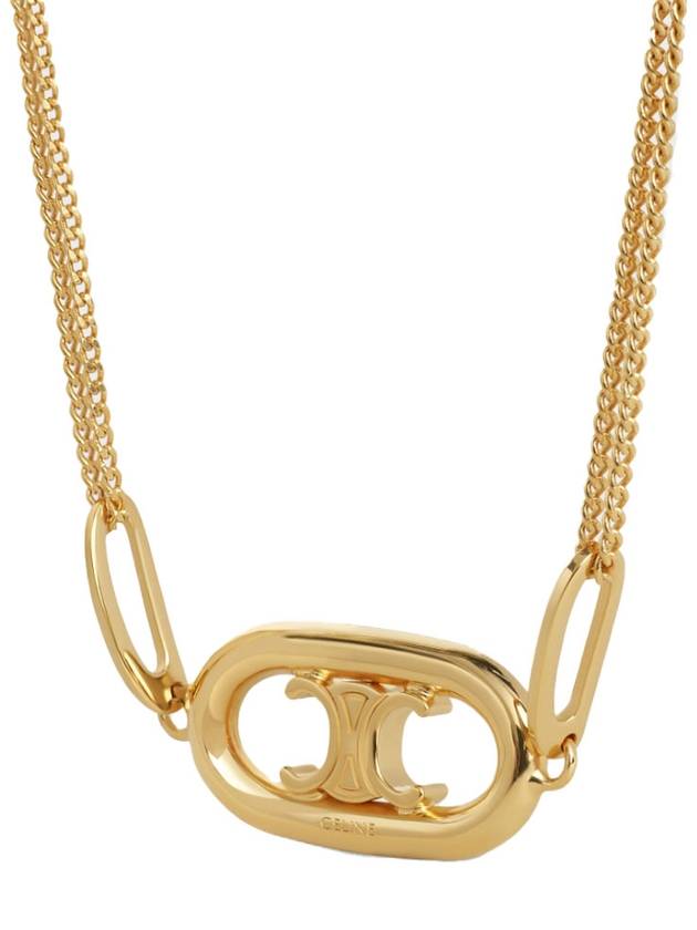 CELINE Triomphe Brass Bracelet Gold