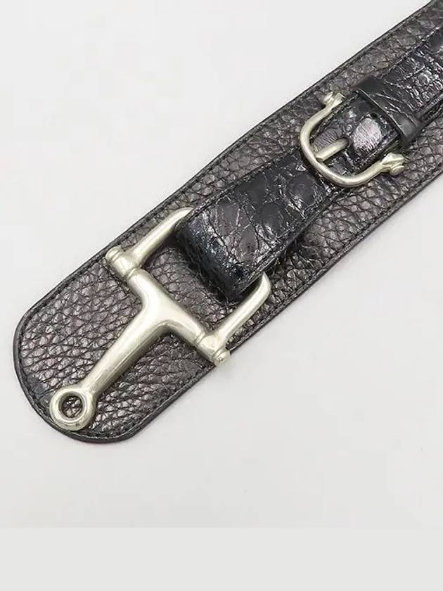 CELINE Silver horsebit decorated women s belt