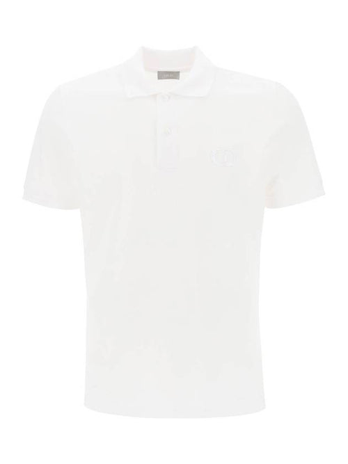 CD Icon Cotton Polo Shirt White Dior
