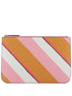 Fendi FF Logo Embossed Clutch Bag