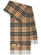 Burberry Badge Check Cashmere Scarf Sand