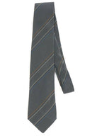 100 silk gray striped CD pattern tie Dior