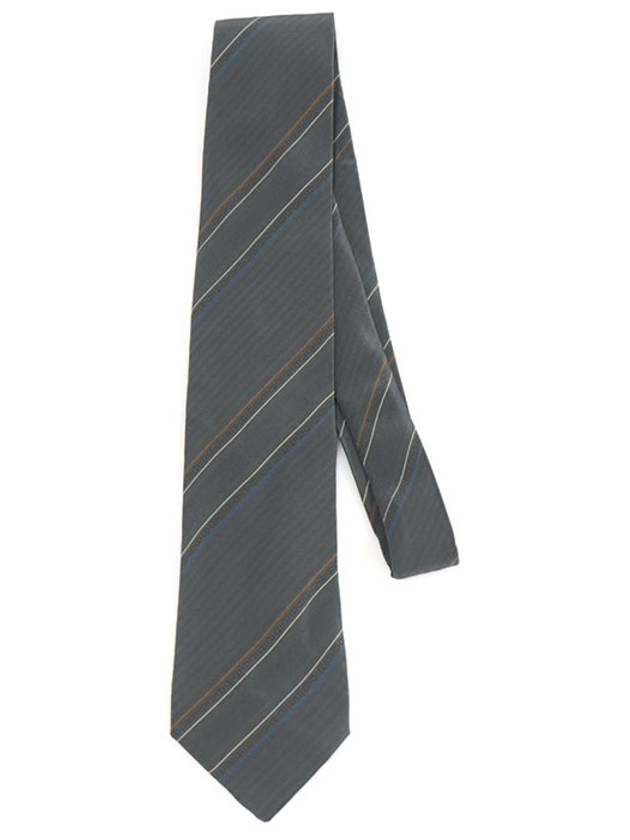 100 silk gray striped CD pattern tie Dior