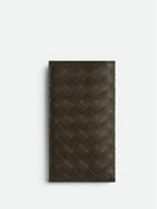 Bottega Veneta Intrecciato Slim Long Wallet Kaki Dark Praline