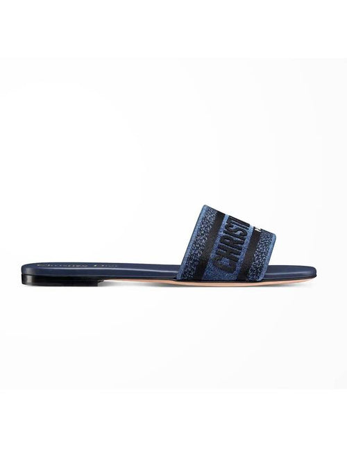Dway Butterfly Bandana Motif Slippers Denim Blue Dior