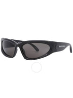 Balenciaga Eyewear Swift Acetate Oval Frame Sunglasses Black