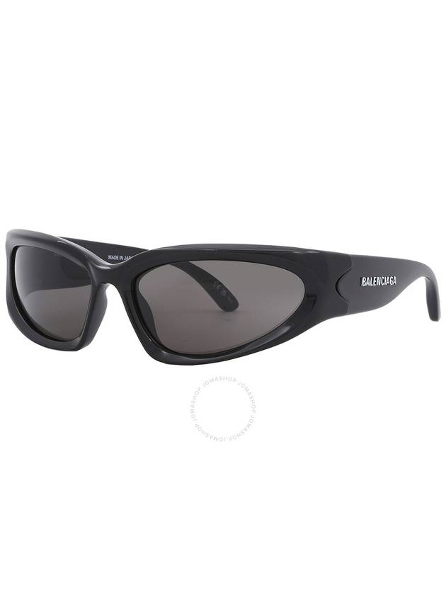 Balenciaga Eyewear Swift Acetate Oval Frame Sunglasses Black
