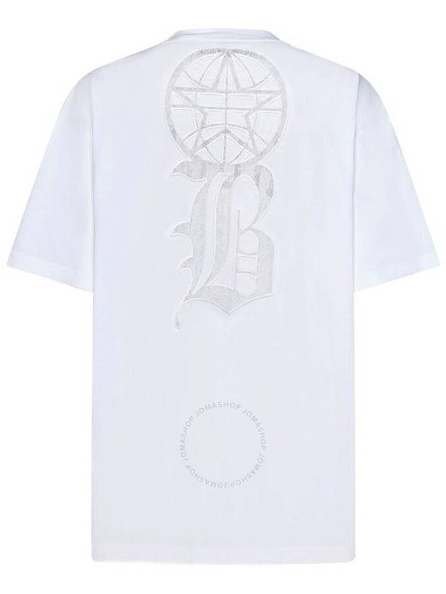 Burberry Lace Logo Cotton Oversized Short Sleeve T-Shirt White