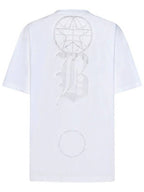 Burberry Lace Logo Cotton Oversized Short Sleeve T-Shirt White