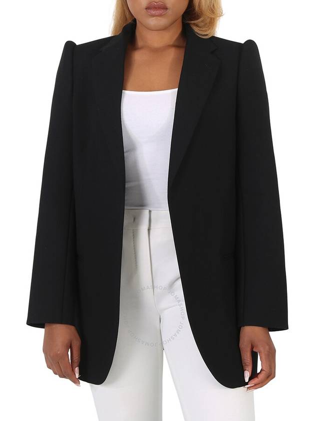 Balenciaga suspense shoulder wool blazer jacket black