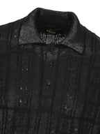 Fendi FF Motif Wool Polo Shirt Black