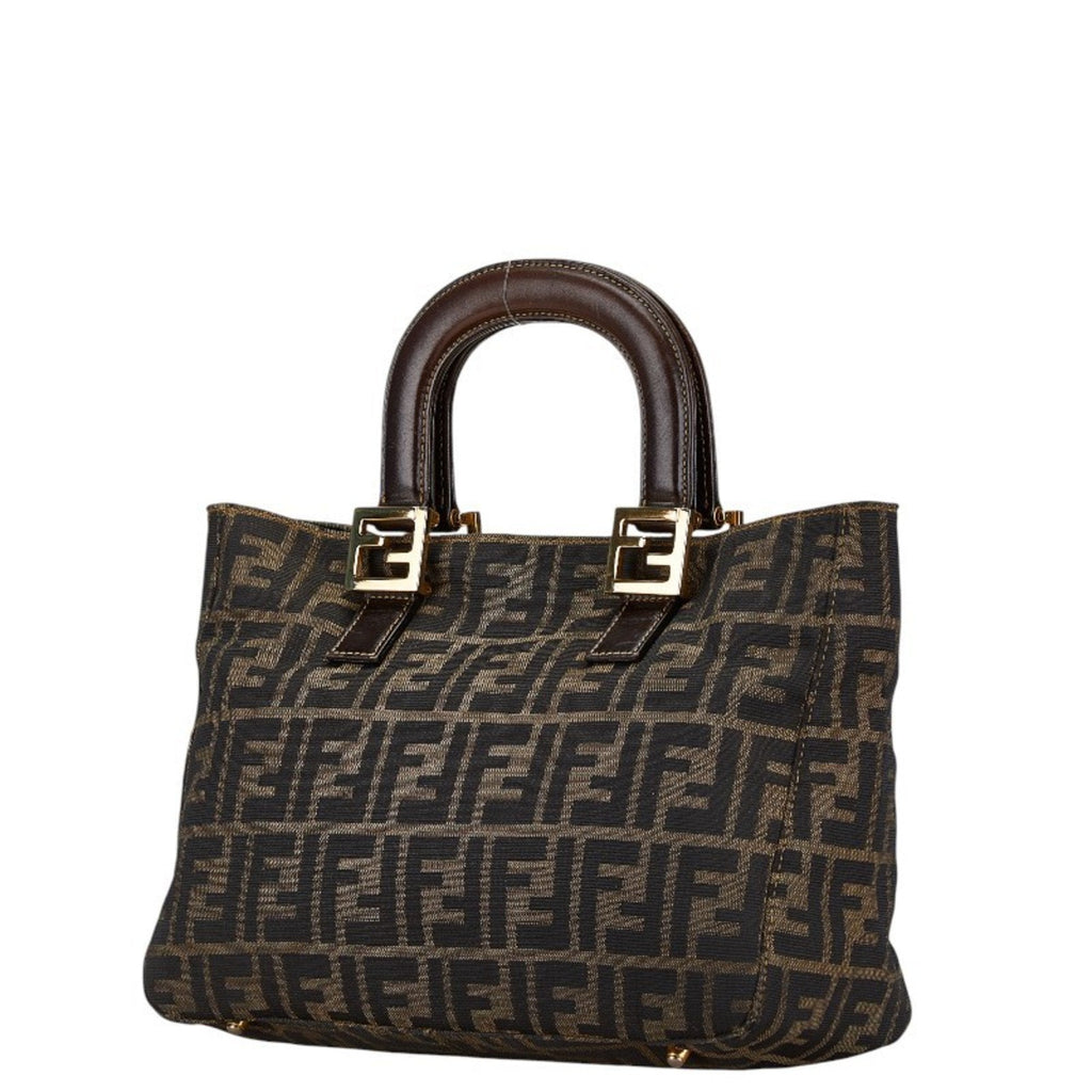 Fendi   Canvas Leather Tote Bag ()