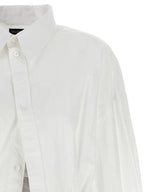 Balenciaga long sleeve belted shirt white