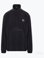 Balenciaga Men's Back Logo Zip-Up Jacket Black