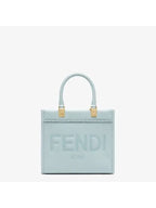 Fendi Sunshine Embossed Logo Small Tote Bag Light Blue