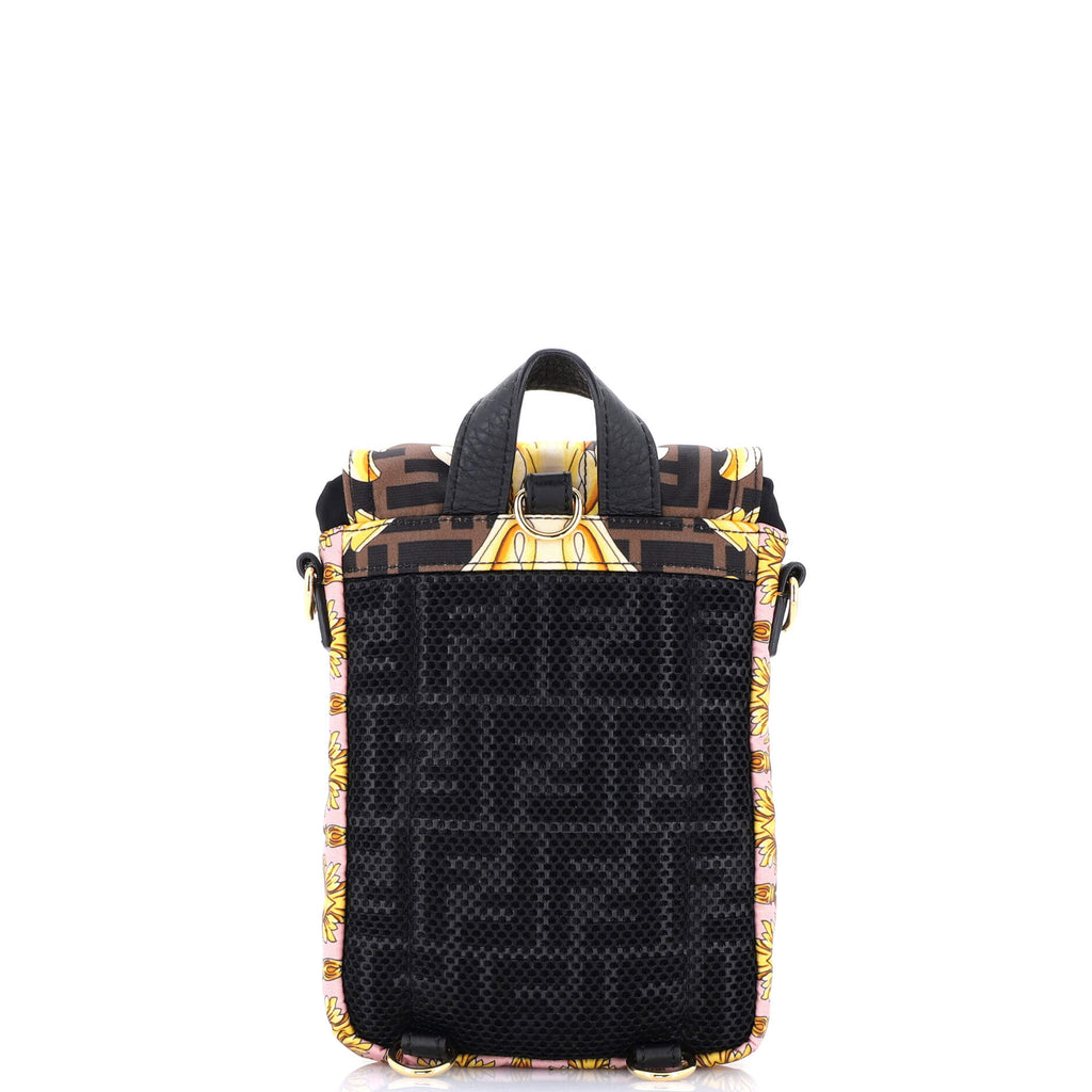x Versace Fendace Fendiness Backpack Printed Zucca Nylon Mini