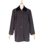 Vint Ivan Laurent Yves Saint Laurent Coat Necklace White Wool Landless Out  M Gr/Black