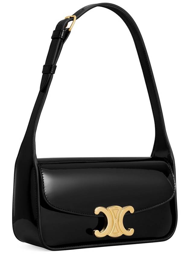 CELINE Terence Triomphe Calfskin Shoulder Bag Black